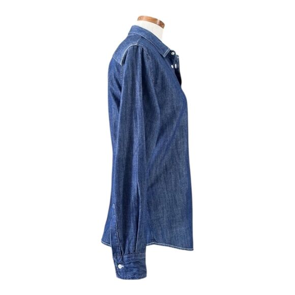 Frank & Eileen Barry Famous Denim Blue Button Down Up Shirt Size Small - Picture 3 of 6